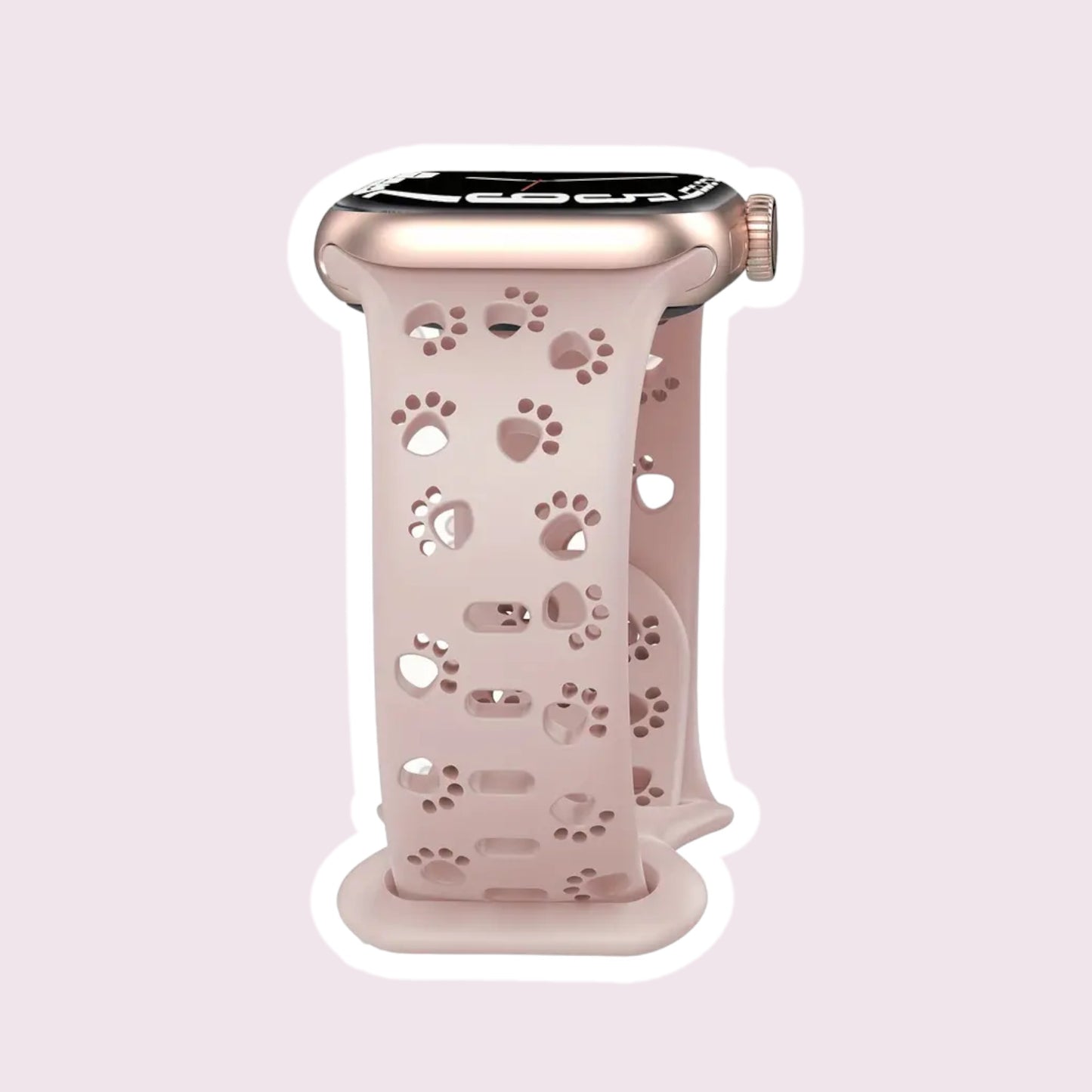 Paw Silicone Watch Band | Compatible with Apple Watch - Soft Pink